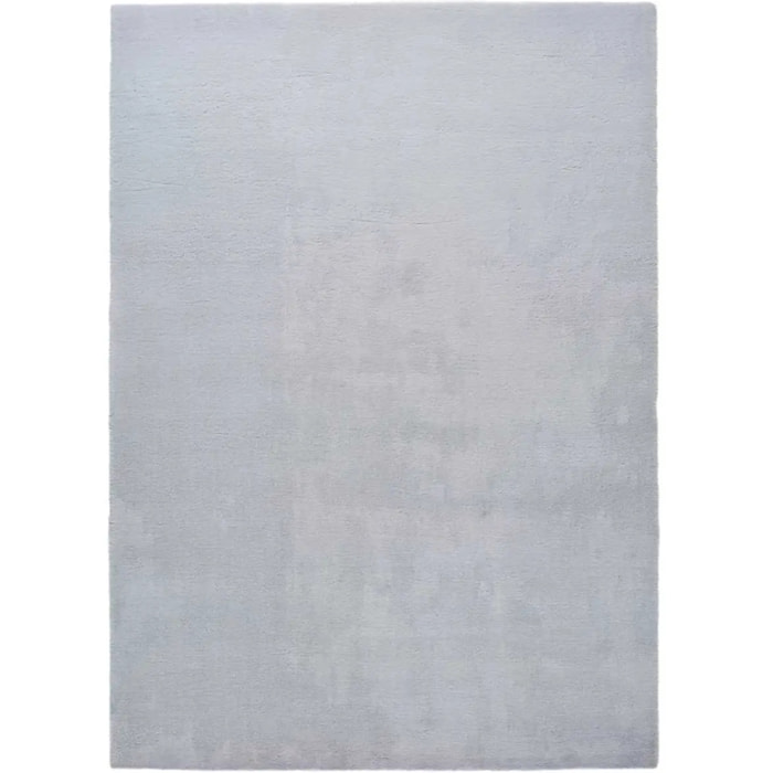 BERNA Alfombra lisa de pelo corto plata, 80x150 cm.