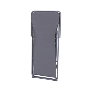 Lot de 4 chaises pliantes LIVORNO en acier / textilene. anthracite. 83 x 88 x 95 cm