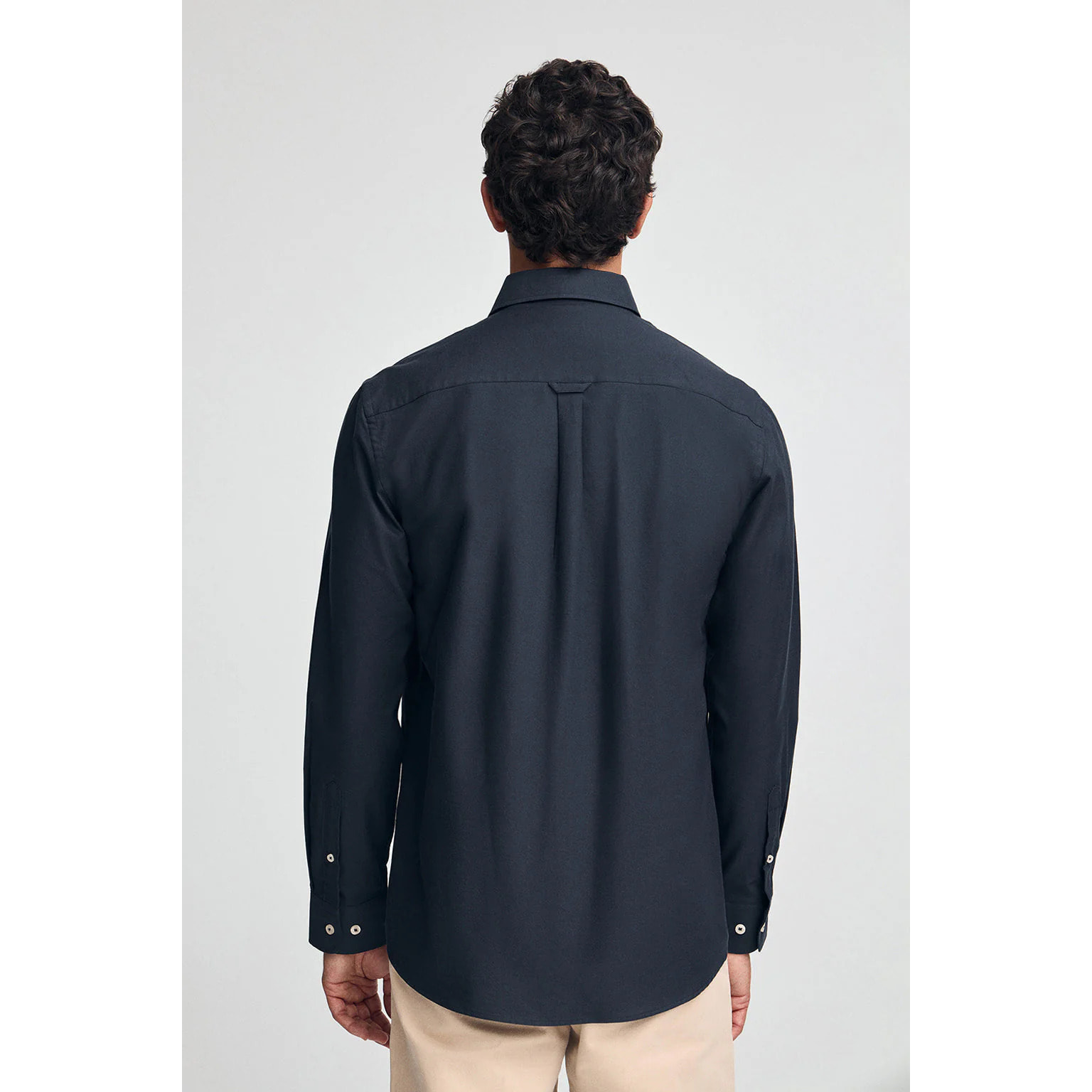 Camicia blu marino regular fit con logo Rigby Go