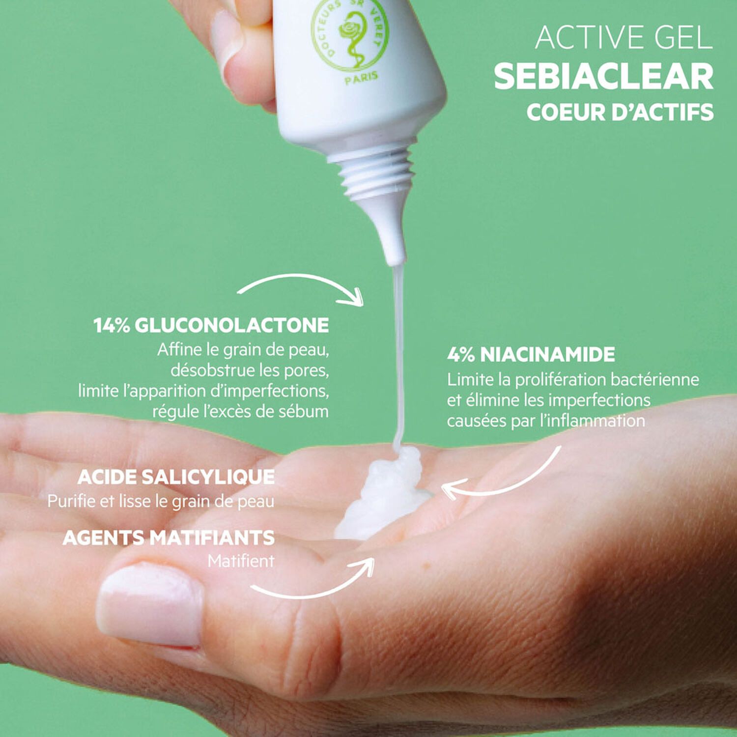 Sebiaclear - Gel Correcteur Intensif Boutons, Points noirs, Anti-Marques 40 ml