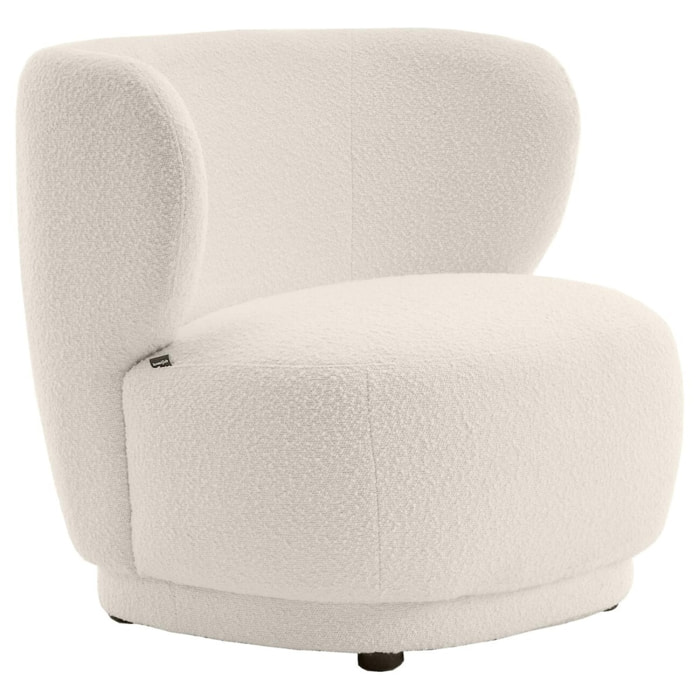 Fauteuil en tissu bouclette - ESTER