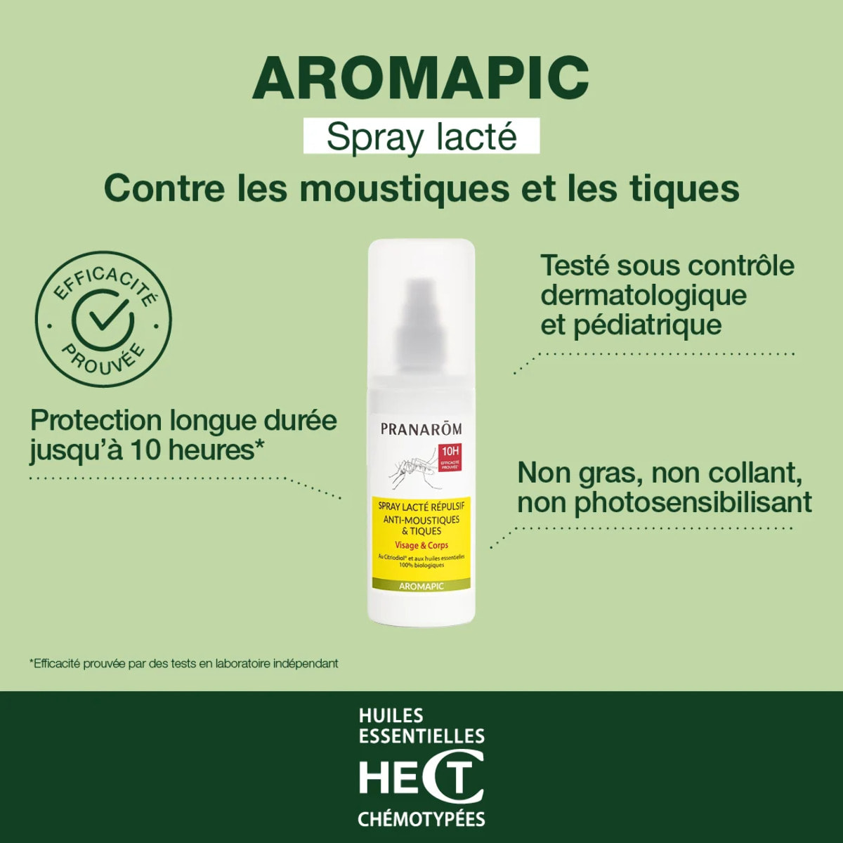 Pranarom - Spray répulsif anti-moustiques et tiques + roller après-piqûres - Bio - 2 PIECES