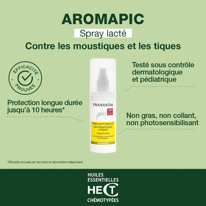 Pranarom - Spray répulsif anti-moustiques et tiques + roller après-piqûres - Bio - 2 PIECES