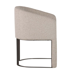 Butaca Chenilla Metal Dorado Tacoma 60x59x83 Cm