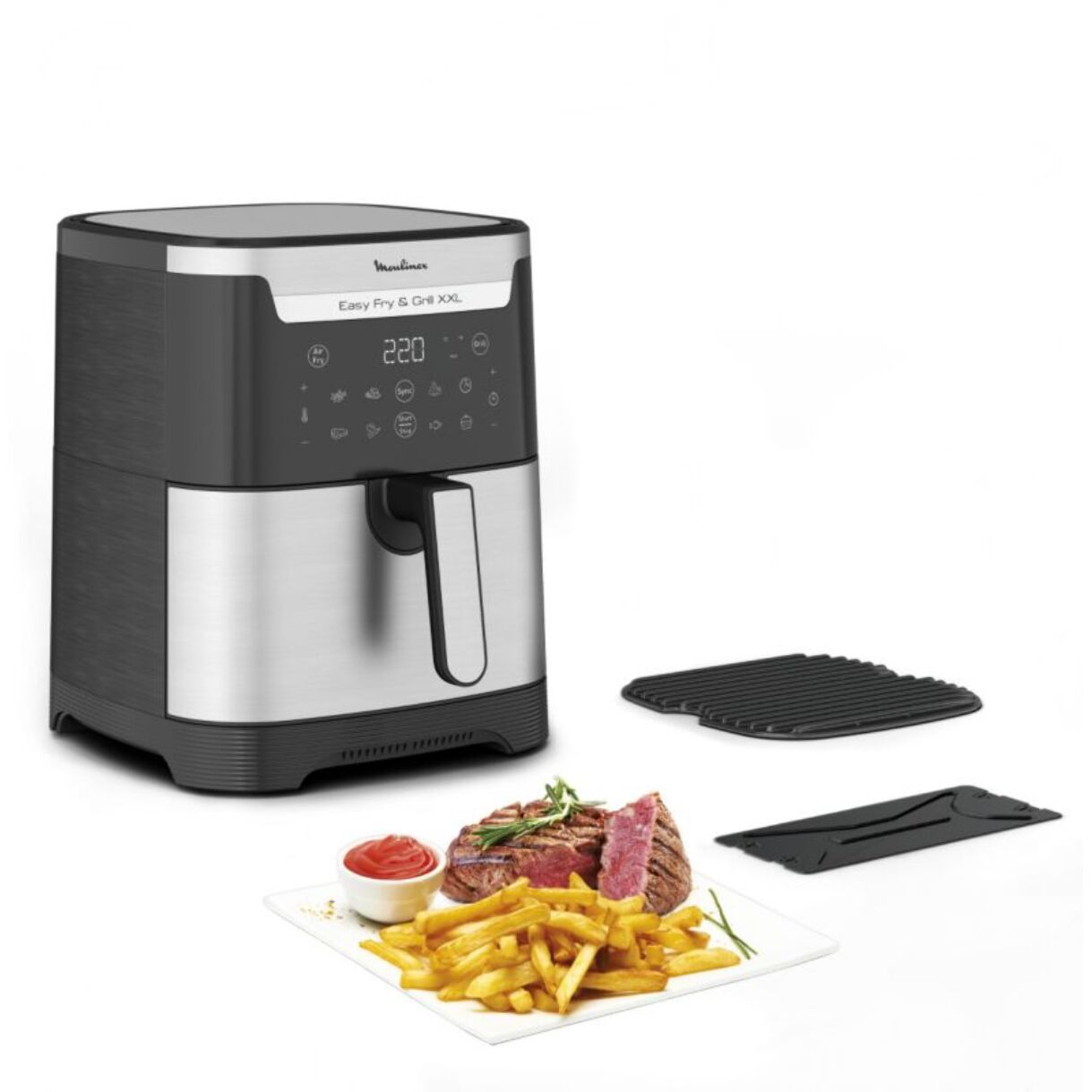 Friteuse sans huile MOULINEX EZ801D10 XXL 2 en 1 air & grill 6L