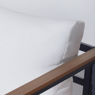 Salon de jardin 2 places design bois/noir - NAZCA