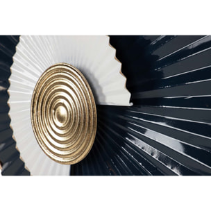 Adorno Pared Metal Azul Dorado 71x6x77 Cm