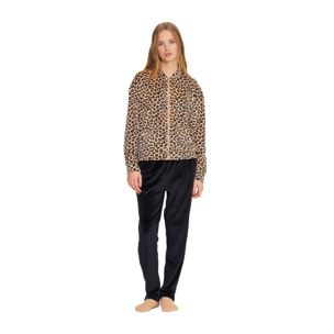 Completo donna macu in ciniglia felpata con zip Noidinotte