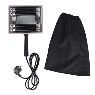 Lampada manuale per rilevare lo stato della pelle, tramite luce ultravioletta.