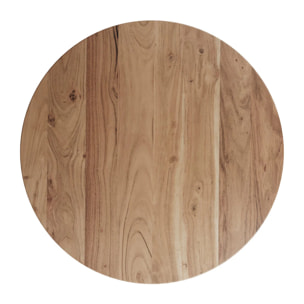 Table basse ronde en bois clair d'acacia D80 cm - Képès