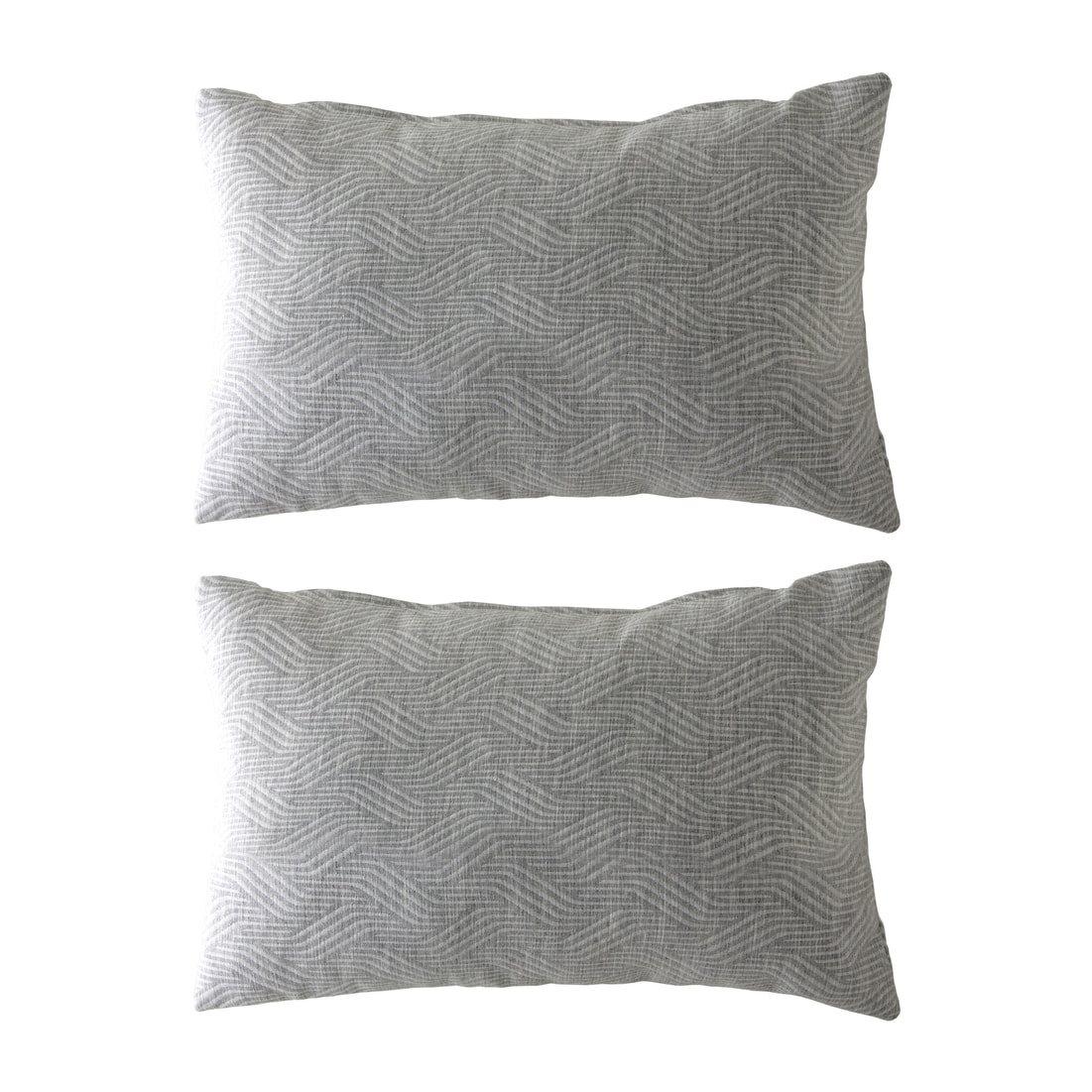Lote de 2 fundas de cojín jacquard TEVERE-B 30x50 cm Gris