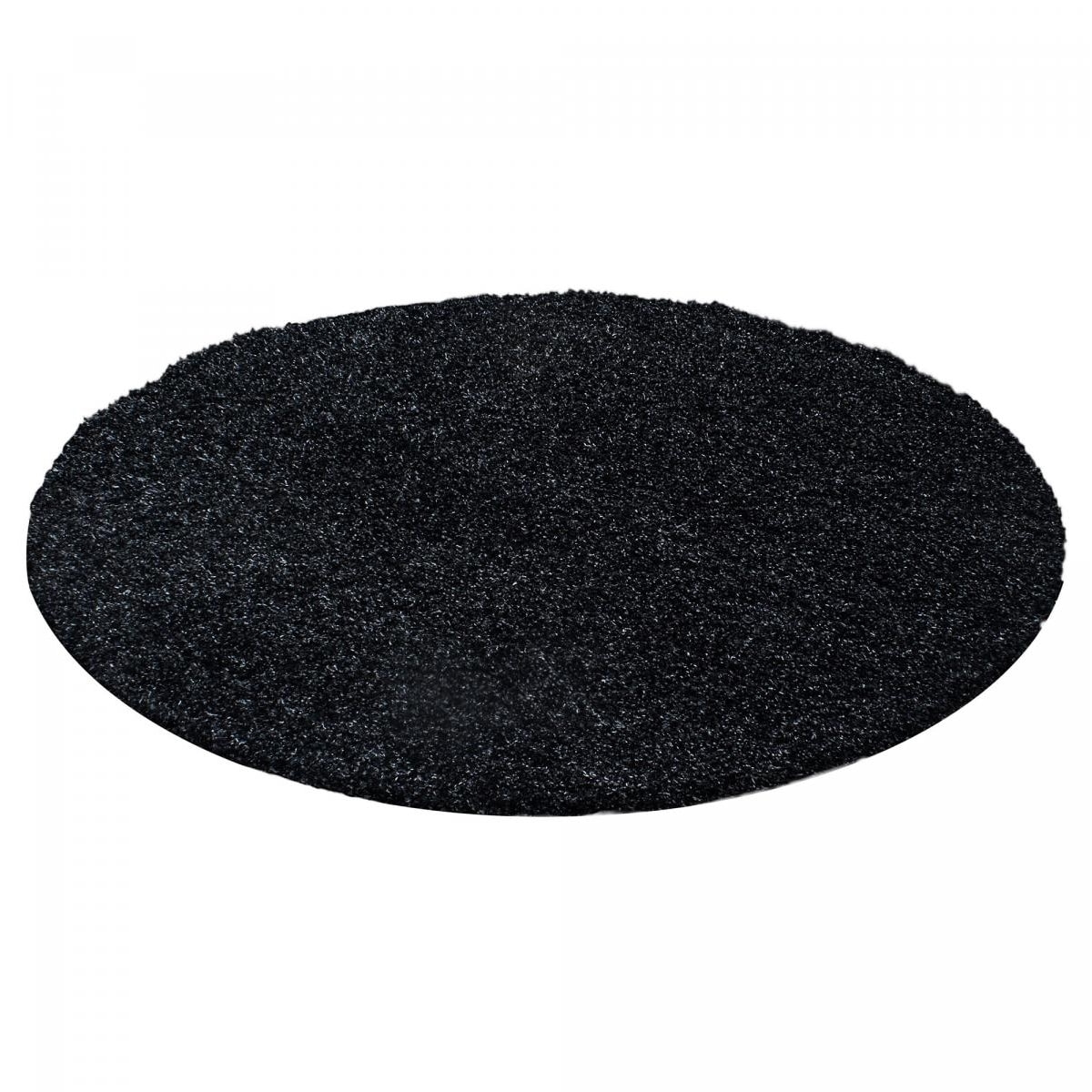 Tapis poils longs shaggy tissé motif uni ROCA