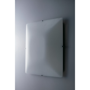 Plafoniera OSIRIDE in vetro bianco 50x50 cm.