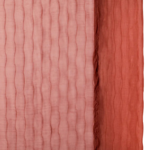 Voilage Mila rayures texturées140x240cm terracotta