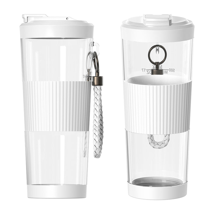 Batidora portátil A10-2.0 de 600 ml con potente motor de 150W y diseño tipo botella deportiva. Recargable y práctica con 4000mAh.