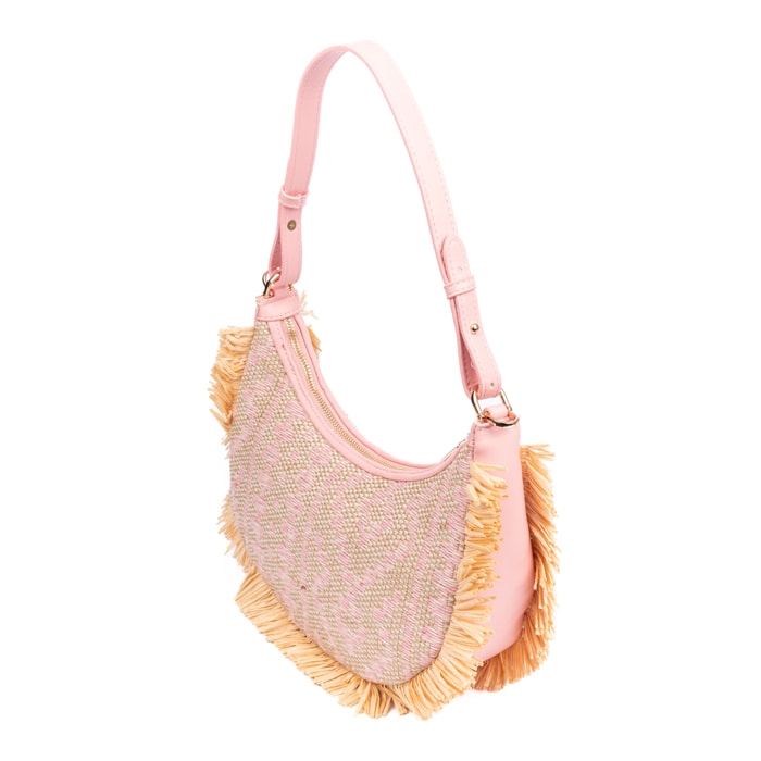 Biscubio Bolso de hombro Mujer. Fabricado en tela y piel sintética PU.