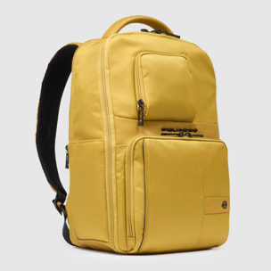 Piquadro Zaino da viaggio per PC e iPad® in tessuto e pelle, con protezioni antiurto e RFID