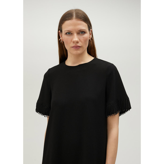 Vestito corto perline