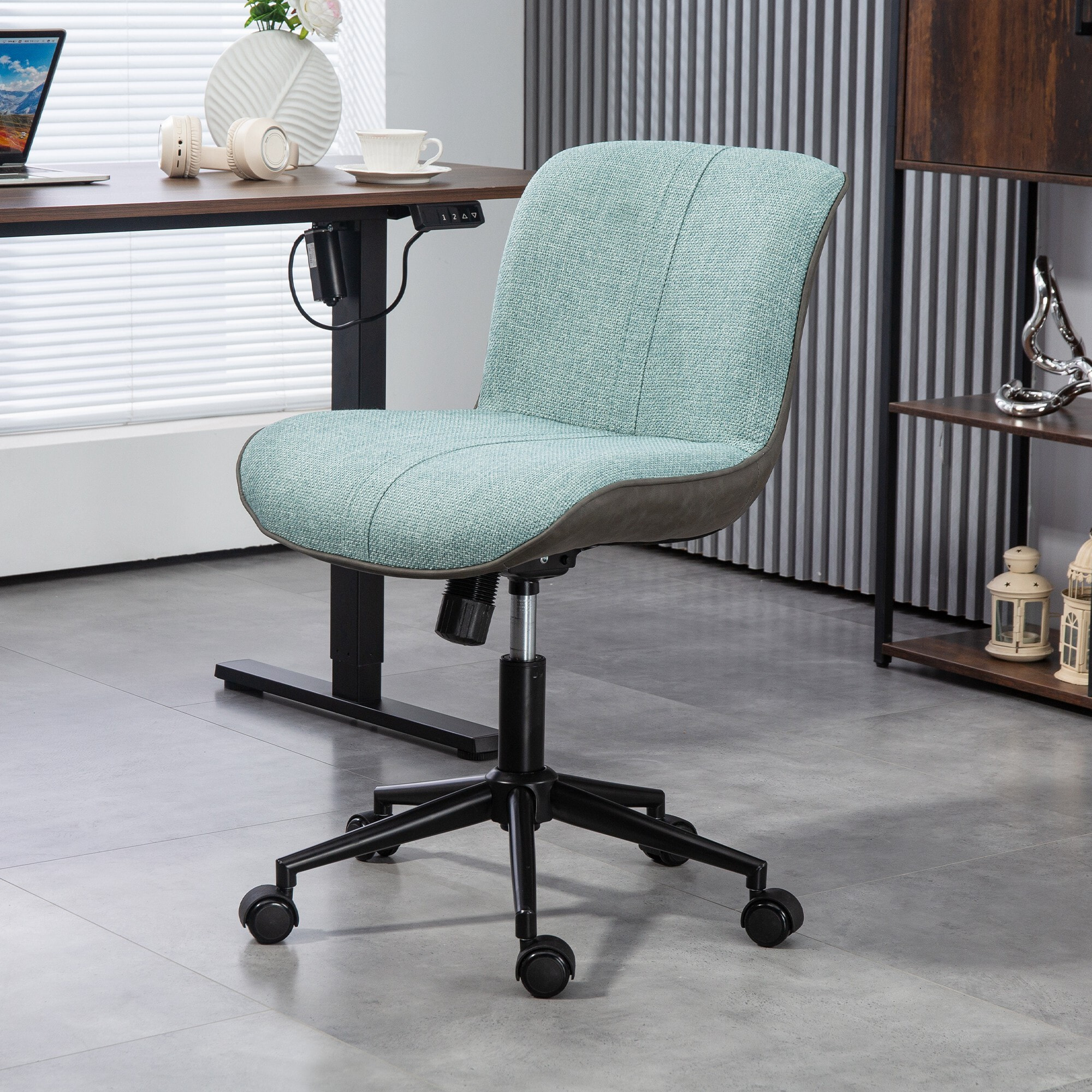 Chaise de bureau tissu grand confort réglable fonction à bascule vert