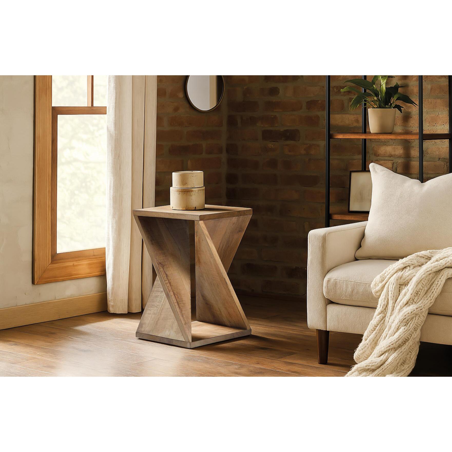 Taburete - madera de mango - 57x35x35cm