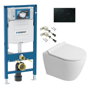 Duofix pack WC bâti-support + WC suspendu sans bride Ceramia PixL avec abattant SoftClose + plaque (GECEPXWT05-FR)
