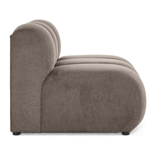 Debbie - module d'assise en tissu texturé - Taupe