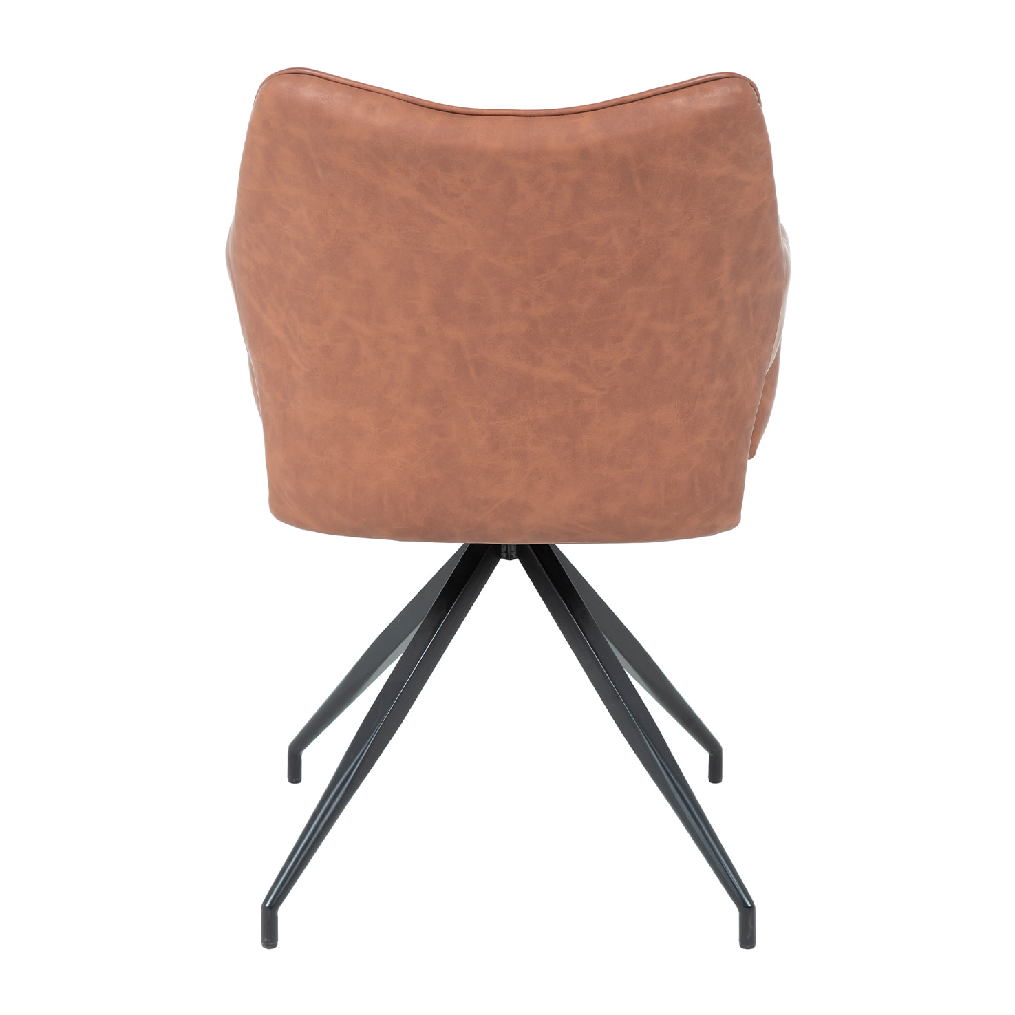 Set de 2 butacas – Polipiel marrón y patas negras