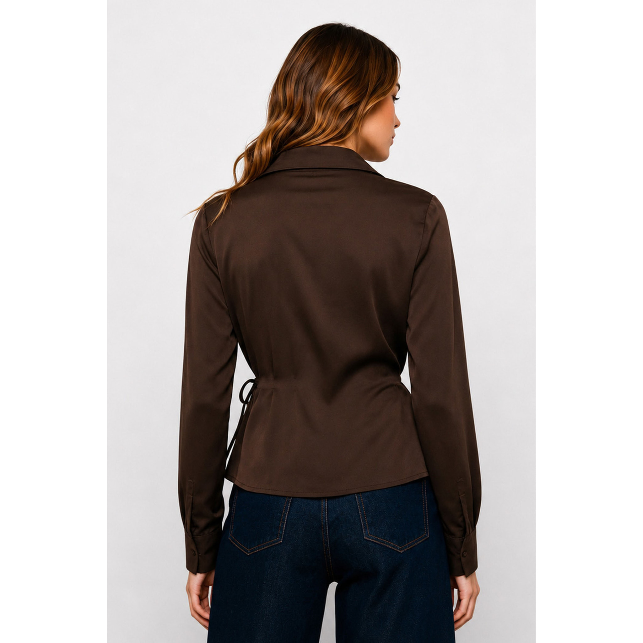 Kocca - Camicia da donna a portafoglio in viscosa con laccetto Donna