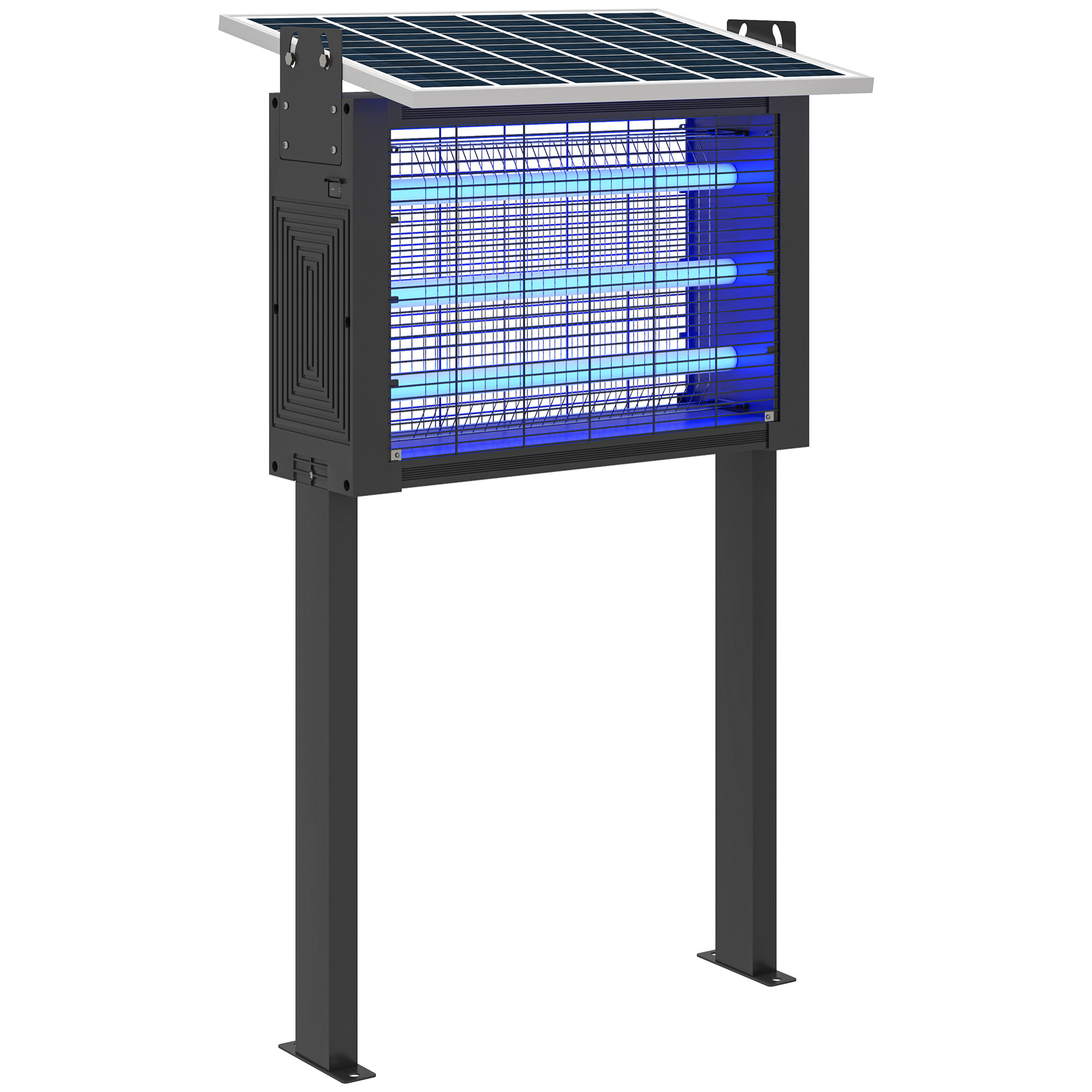 Lámpara Antimosquitos Eléctrica con Luces LED Mata Mosquitos Eléctrico 25W para Exterior Efecto 200 m² con Soporte Panel Ajustable Lámpara UV Repelente de Insectos Moscas Polillas