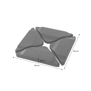 Pied triangle en plastique anthracite pour parasol - Baso