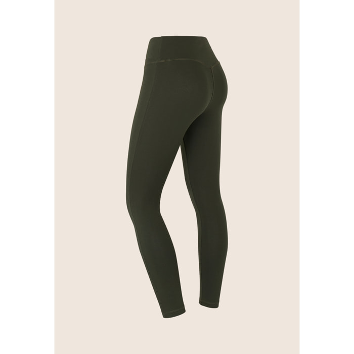 Leggings 7/8 in Jersey Elasticizzato con Vita Regular