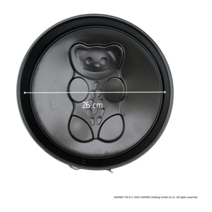 Set pâtisserie avec moule à manqué 26 cm à charnière motif ourson, 2 bols à mixer et spatule Zenker