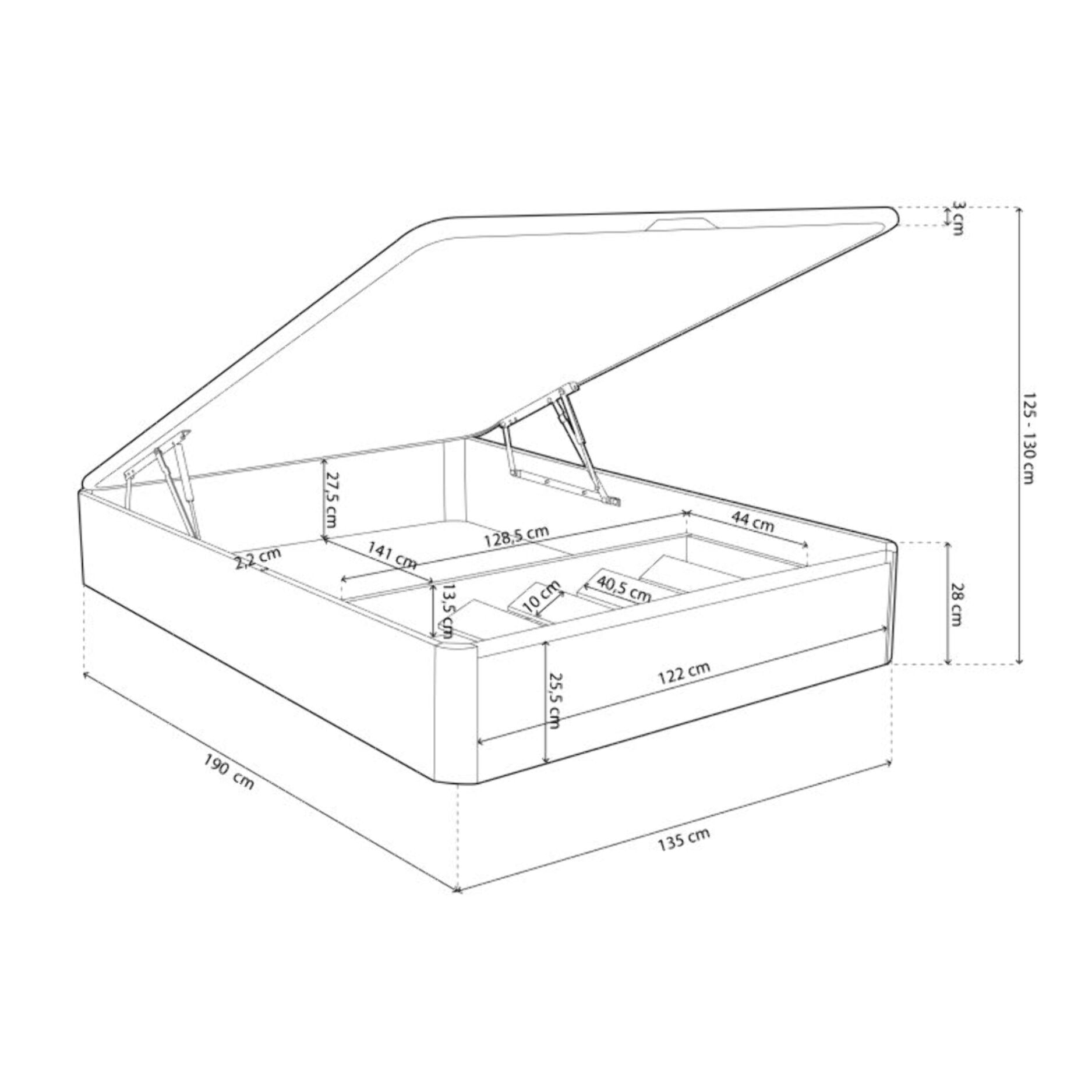 Canapé Luxury Plus 3D Blanco - Grafito