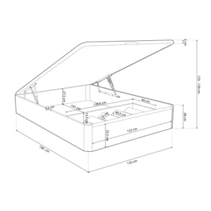 Canapé Luxury Plus 3D Blanco - Grafito