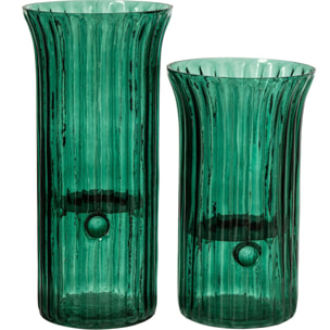 J-Line Chandelier - verre - turquoise - large