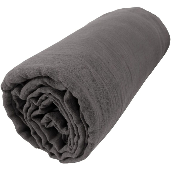 Drap Housse - Bonnet:30cm - 100% gaze De Coton Granit
