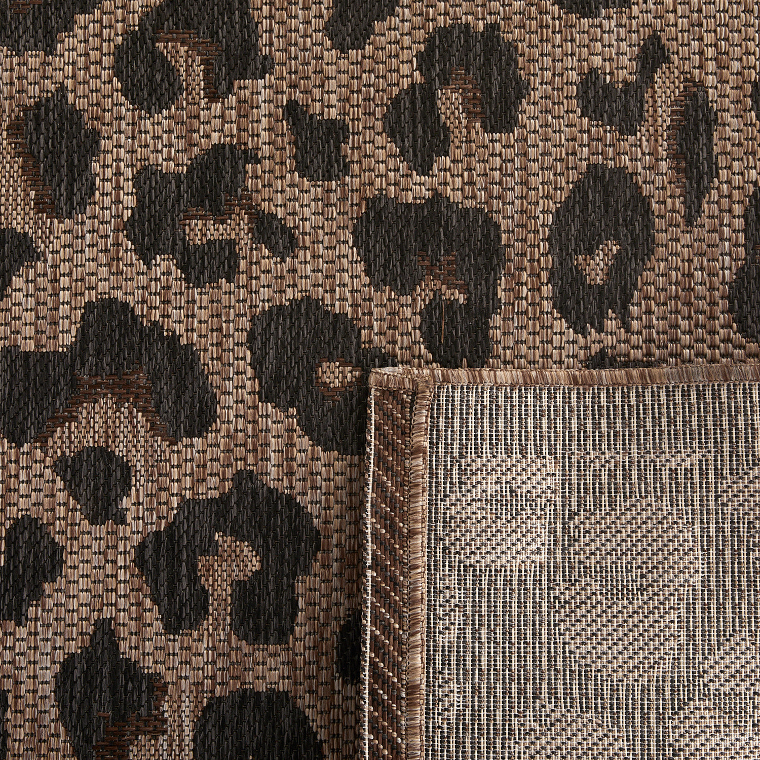 SAVANNA - Tapis intérieur/extérieur motif léopard marron