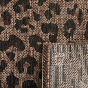 SAVANNA - Tapis intérieur/extérieur motif léopard marron