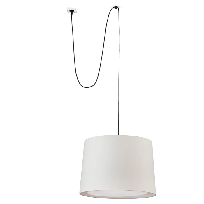 CONGA Lampe suspension beige avec fiche