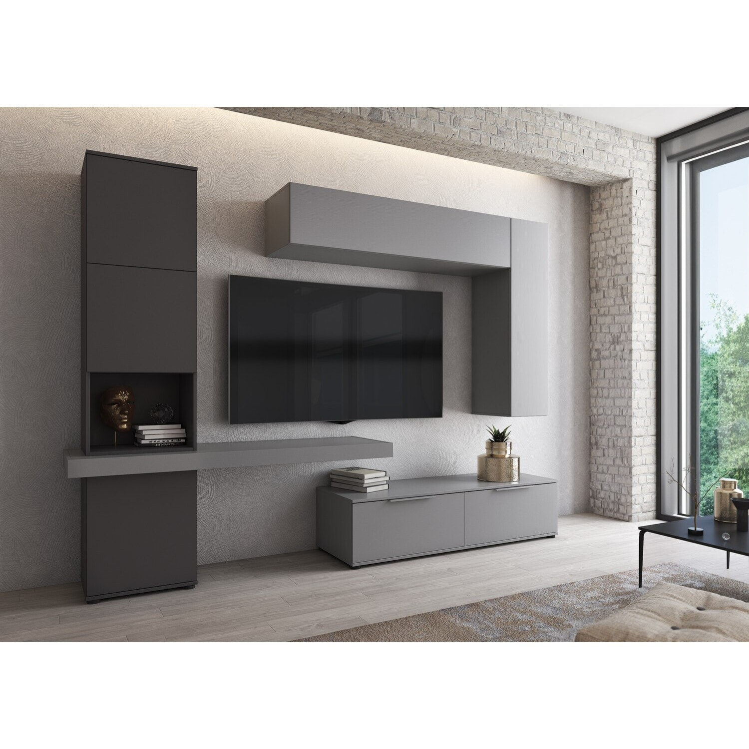 Oresteluchetta Parete soggiorno KERRY GRAPHITE