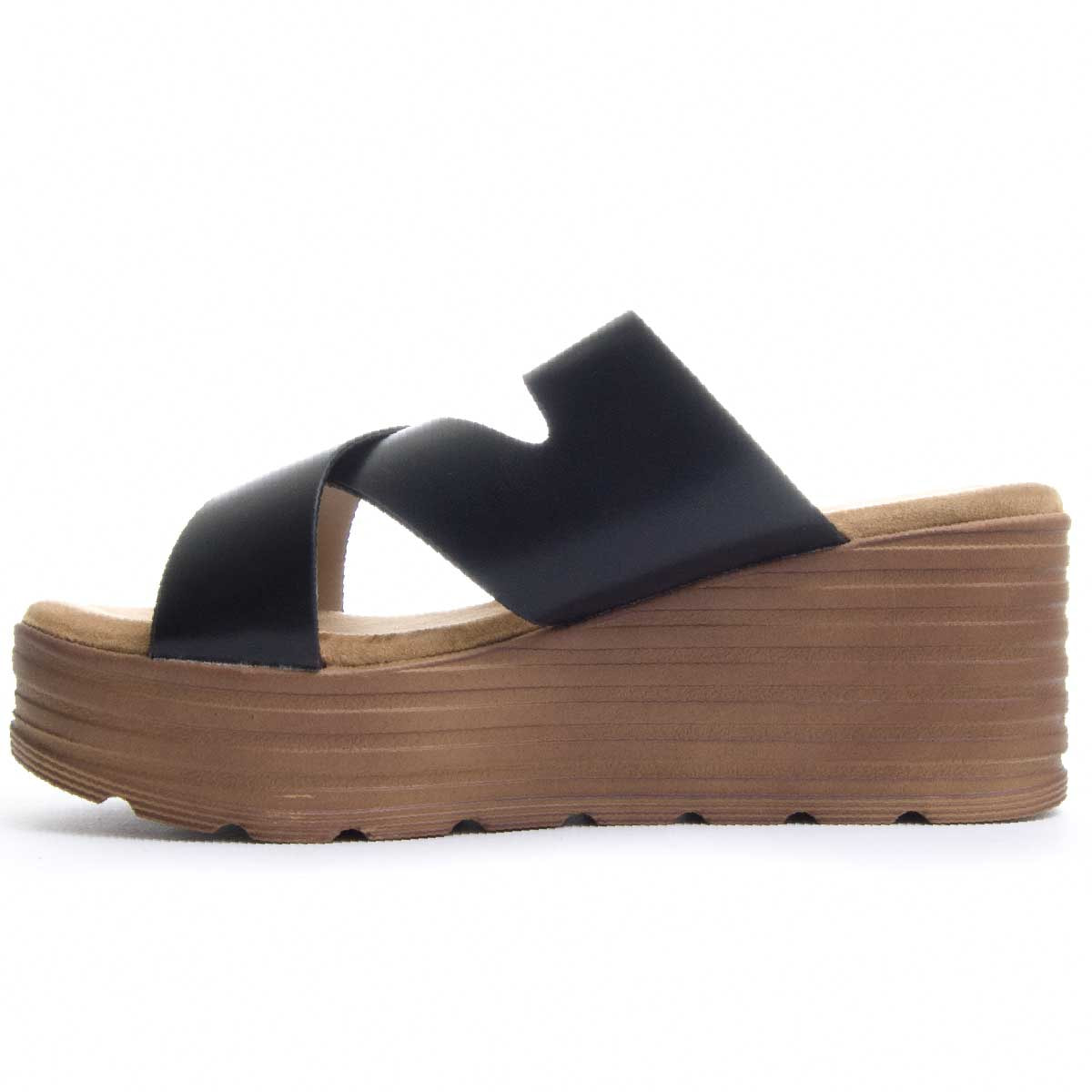 Sandalias de Cuña - Negro - Altura: 8 cm