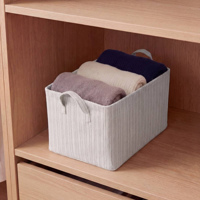 Panier de rangement Silnea rectangulaire 19,5x30,5cm beige