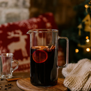 Pichet en verre avec anse 1L