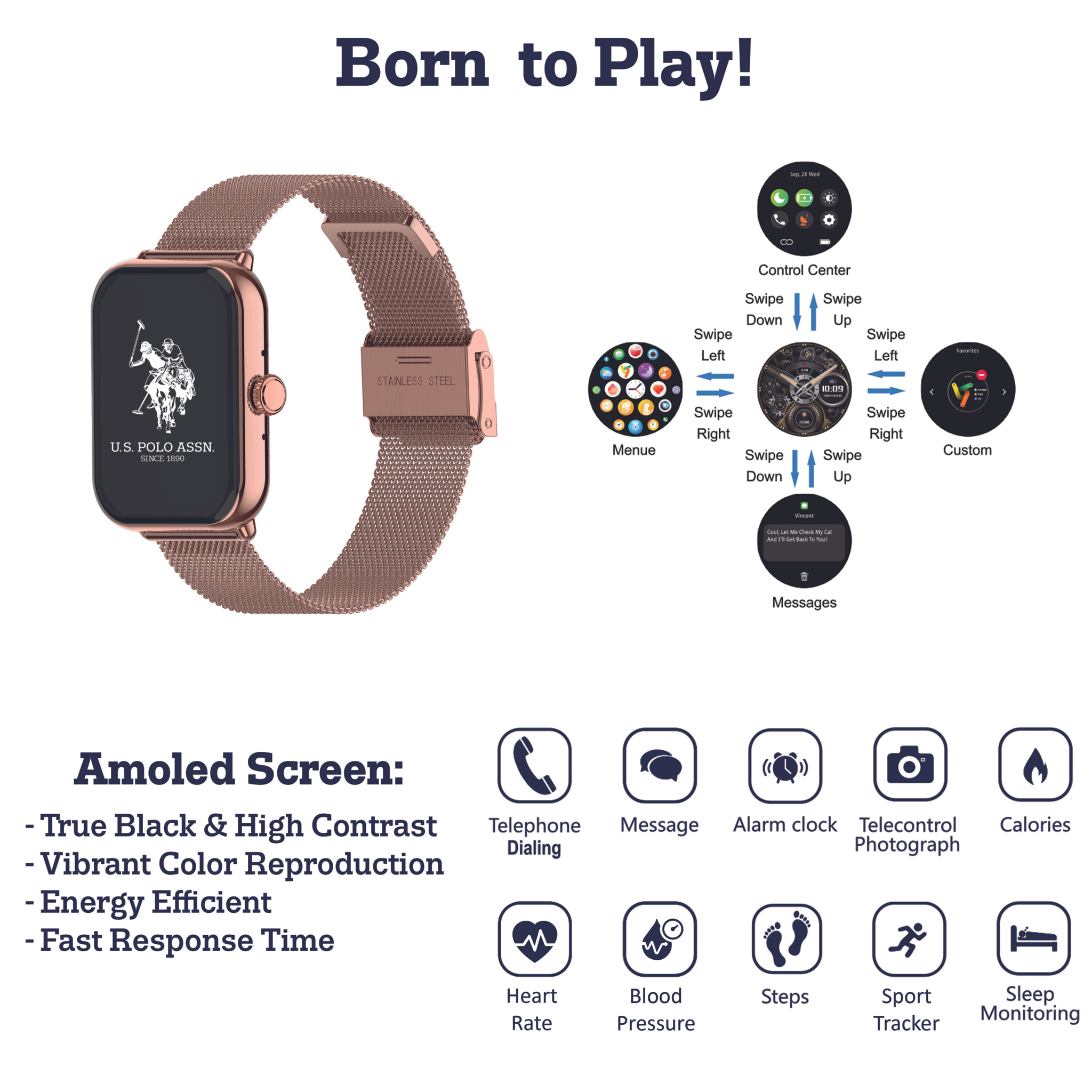 Smartwatch con schermo AMOLED