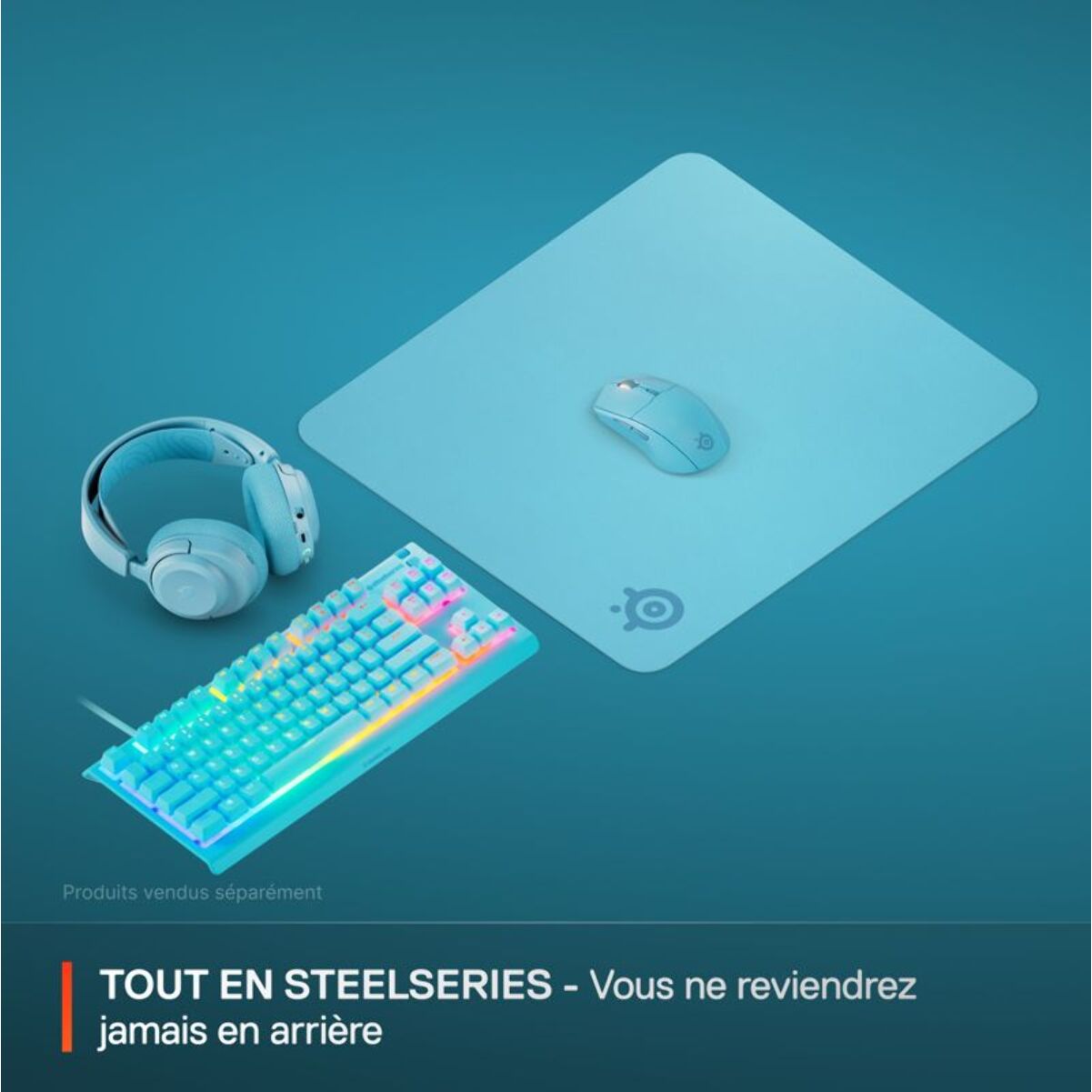 Tapis de souris STEELSERIES QcK L Aqua