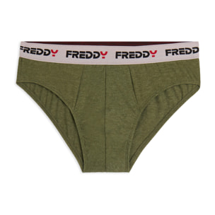 Slip Uomo con Elastico Jacquard a Contrasto e Logo