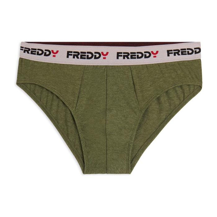 Slip Uomo con Elastico Jacquard a Contrasto e Logo