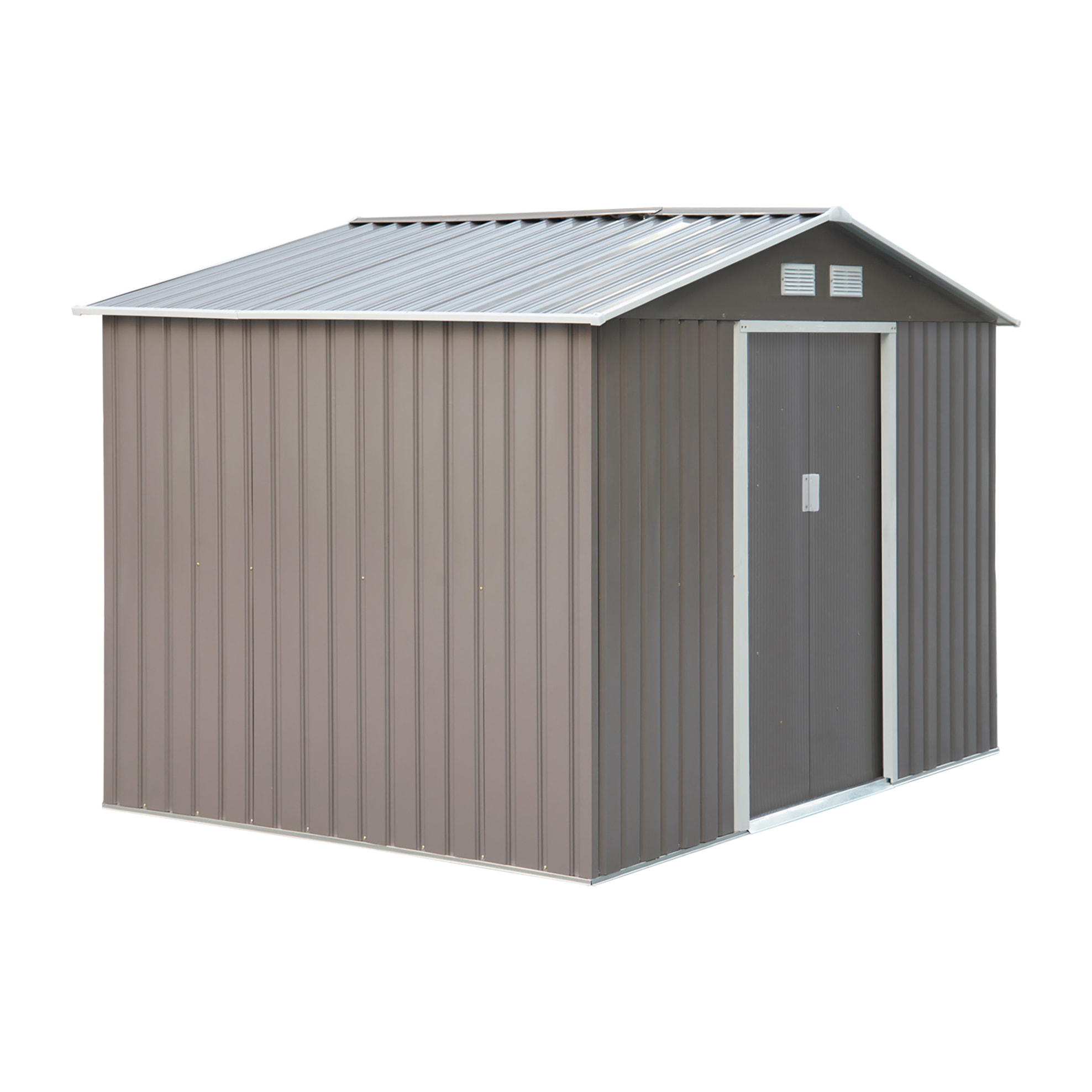 Caseta de Jardín tipo Cobertizo Metá¡lico para Herramienta 277x191x192cm Gris