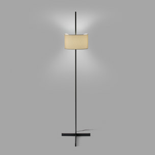 STAND UP Lampada da terra nera