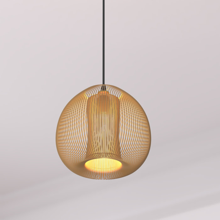 Suspension filaire "Noda" métal cuivre D28cm